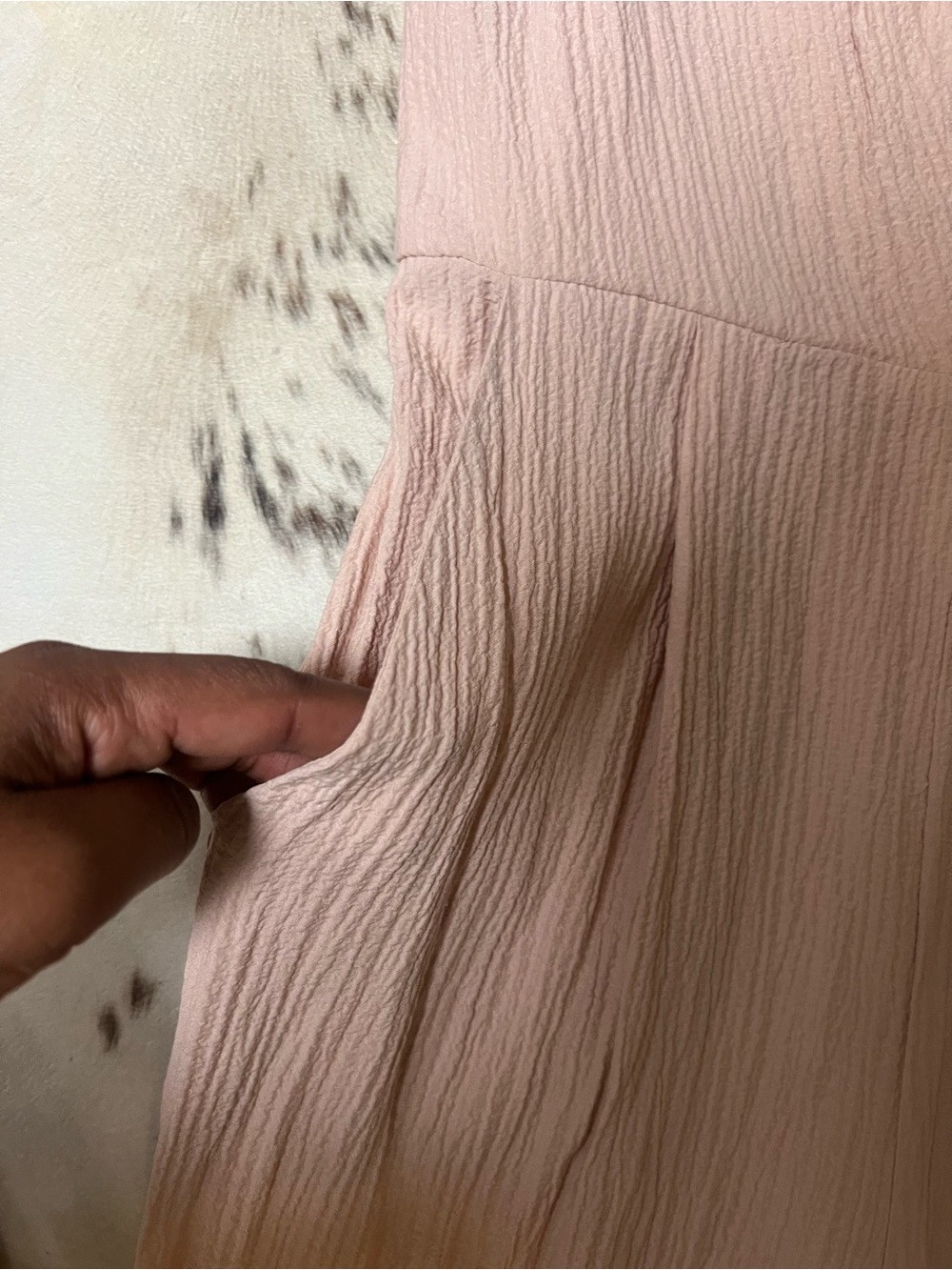 Calvin Klein Sleeveless Wide-Leg Jumpsuit in Light Taupe - Picture 9 of 13